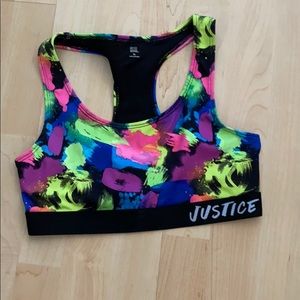 Justice sports bra